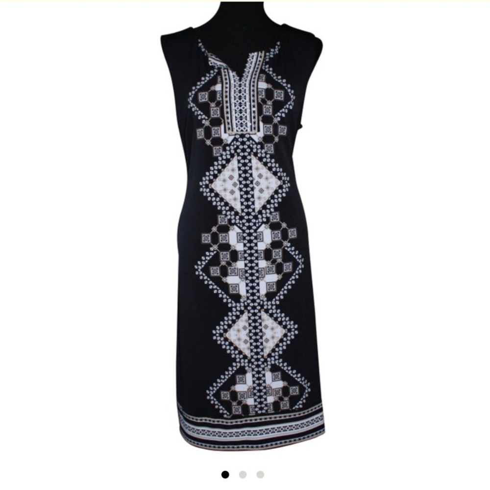 JM Collection Sleeveless Patterned Dress